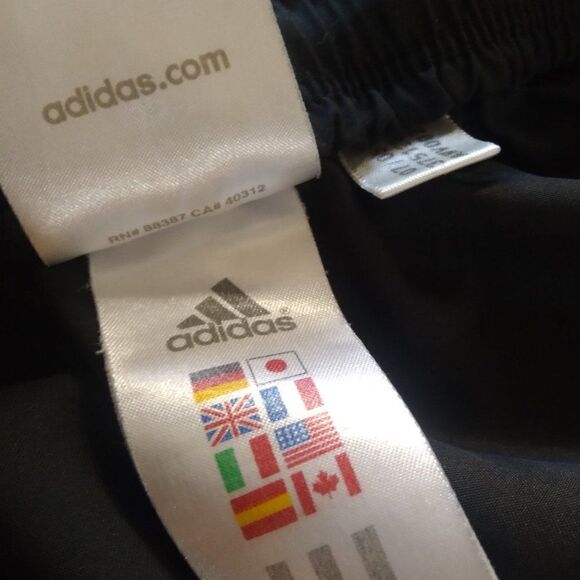 Adidas 3 Stripe Wind Pants Trainers Joggers Athletic Neon Red - Picture 7 of 10